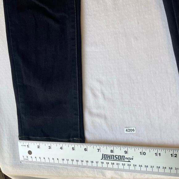 Paige Women Skyline Skinny Jeans size 28 Dark Blue Mid Rise Stretch Boot Cut - Picture 6 of 11